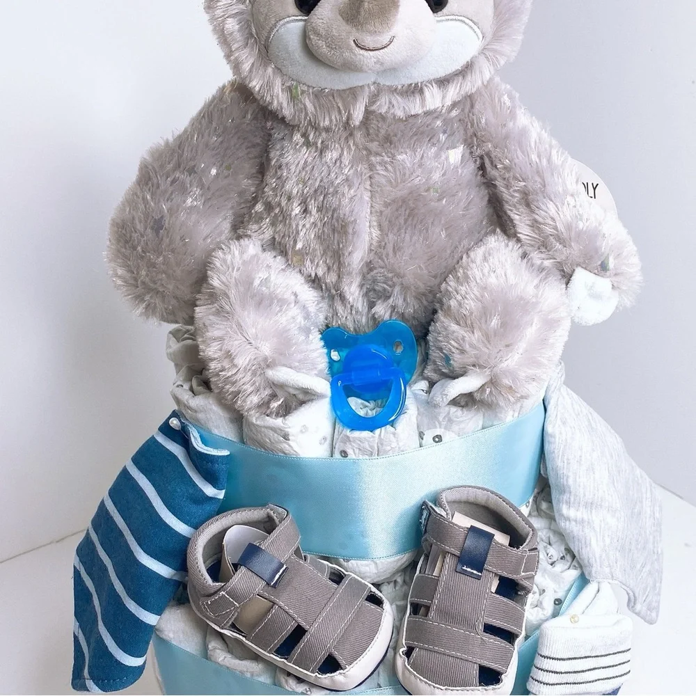 Sloth Diaper Cake, Baby Shower Gift